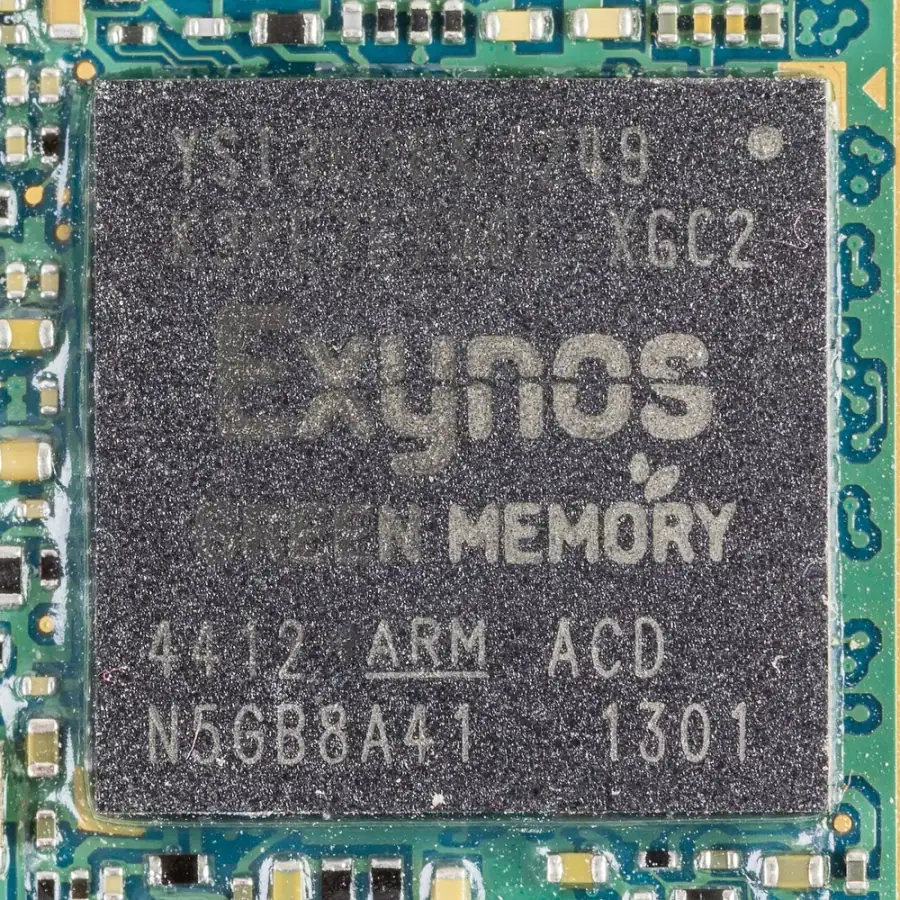 Placa de um Samsung Galaxy S III com processador Exynos (Arm)